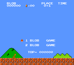 Super Blob Bros (Hack) — Title screen